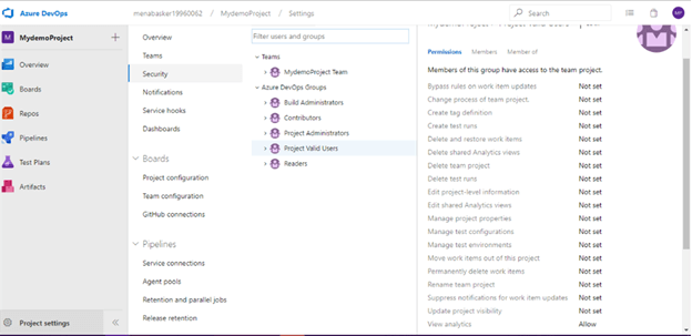 Manage User And Permissions In Azure Devops Service